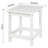Adirondack Square Outdoor Side Table, Pool Composite Patio Table,HDPE End Tables For Backyard,Pool, Indoor Companion, Easy Maintenance & Weather Resistant(White)