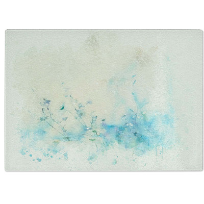 Tempered Glass Wild Flowers in Abstract Chopping Board