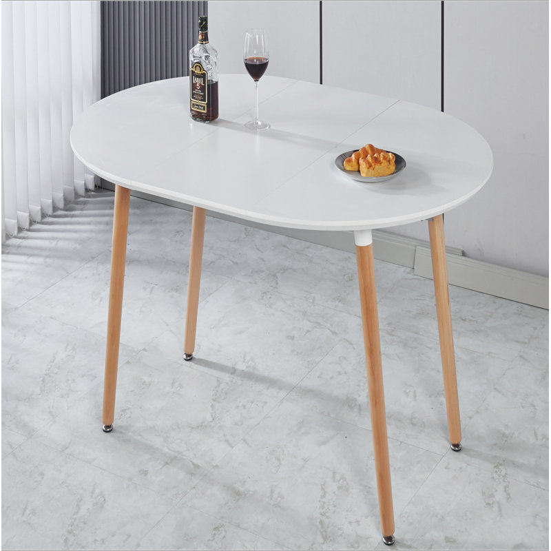 Table extensible, table de salle à manger, table de bureau, table basse, Matte White, Matte White