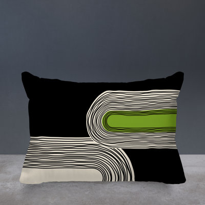 Cassie Abstract Outdoor Reversible Throw Pillow