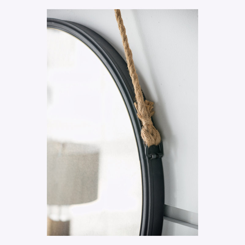 Ameline Iron Round Mirror, 29.5" x 29.5"