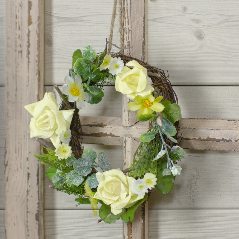 Faux Rose 7'' Wreath