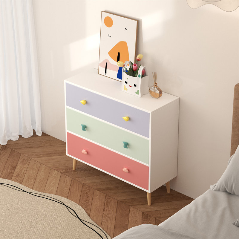 Commode 3 tiroirs pour enfants, Coloré