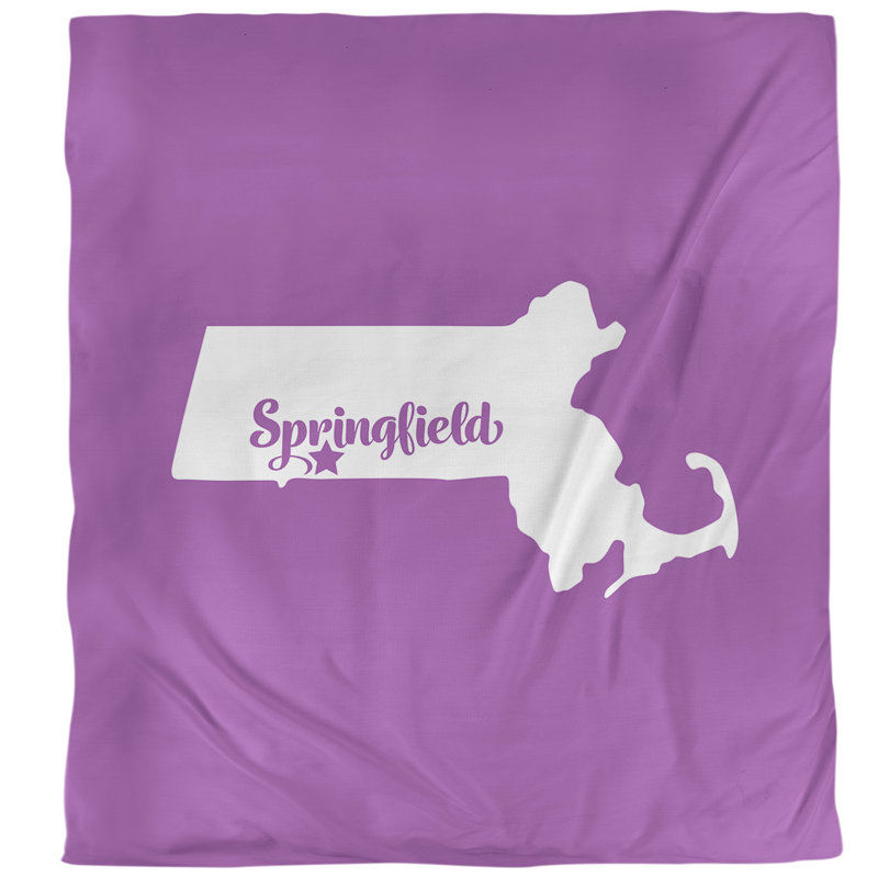Housse de couette simple Massachusetts, Housse de couette pour très grand lit, Violet, Polyester brossé