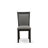 7 Piece Dining Table Set Consist of a Rectangle Kitchen Table with X-Legs and 6 Dark Gotham Grey Linen Fabric Upholstered Chairs, Wire Brushed Black Finish-314130429-314130430