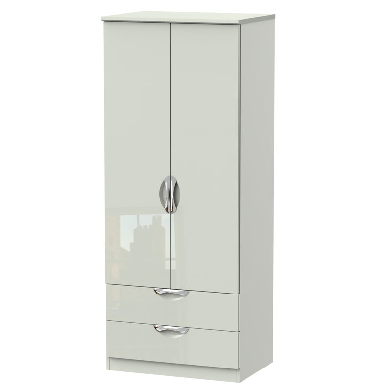 Ratley 2 Door Manufactured Wood Wardrobe, H183 x W74 x D53cm, Kashmir Gloss
