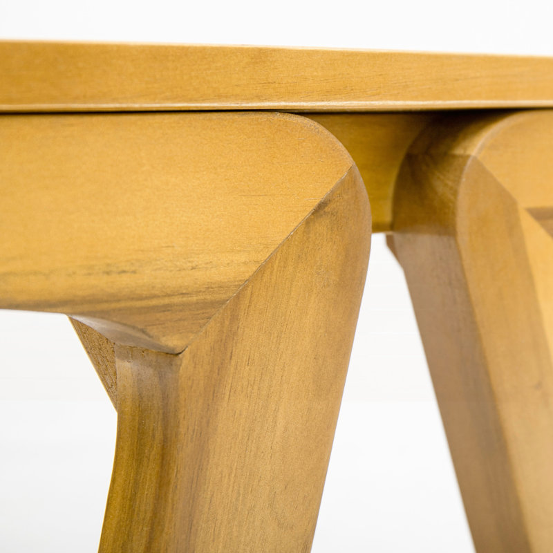 Ensemble de table de pique-nique d'extérieur 3 pièces, ensemble de salle à manger de patio contemporain en bois d'acacia avec bancs - toutes saisons et compact pour balcon, terrasse, camping