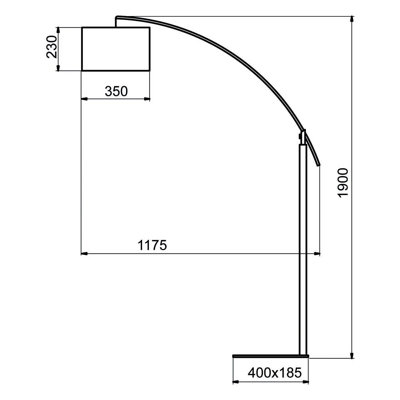 Rainbow 190cm Arched Floor Lamp