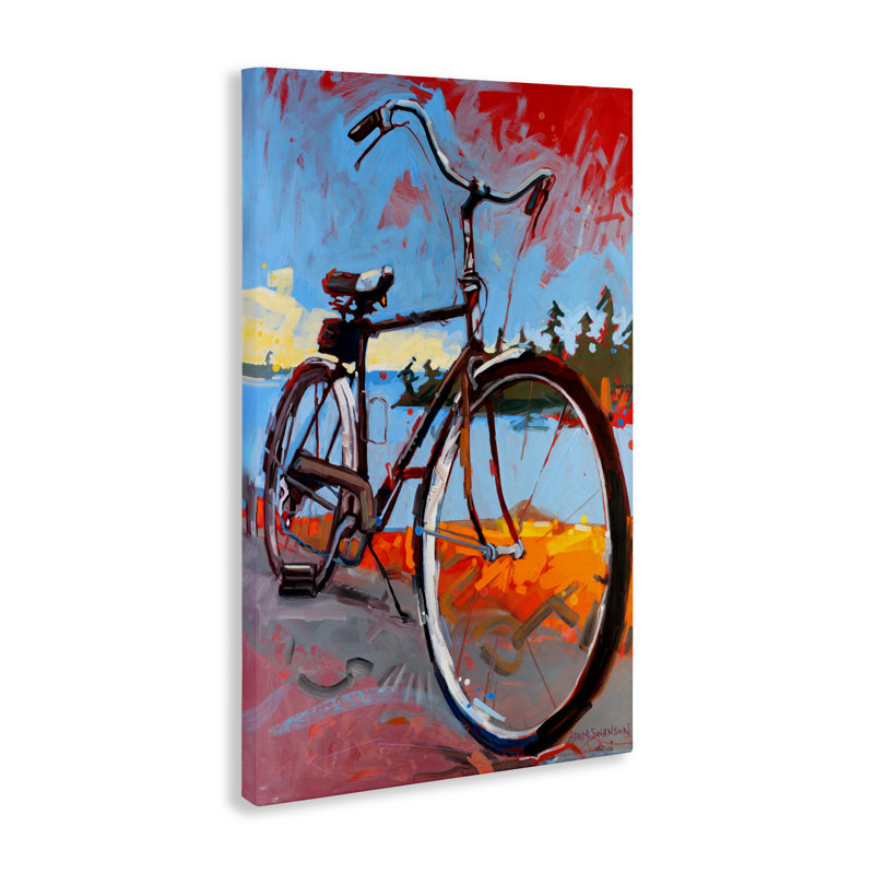 Toile «Tonight Bicycle Journey», conception par Adam Swanson, H 24 po x l 16 po