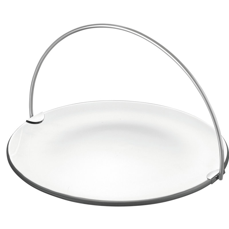 Assiette décorative en verre Ferranti, H 7,8 po x l 13 po x P 13 po