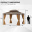 Pavillon de jardin avec toit en métal galvanisé à toit double robuste-116624471