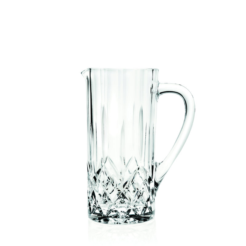 Verre - Pichet - Cruche - Avec poignée - Magnifique cristal taillé - 40 oz Capacité de liquide - Avec bec - Par Majestic Cadeaux Inc. - Fabriqué en Europe
