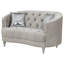 Causeuse grise grise contemporaine avec capitonnage