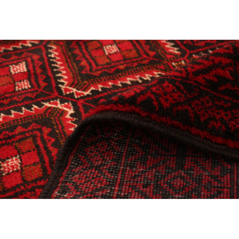 Tapis décoratif en laine noué à la main de conception unique 3 pi 5 po x 6 pi 3 po Boyana