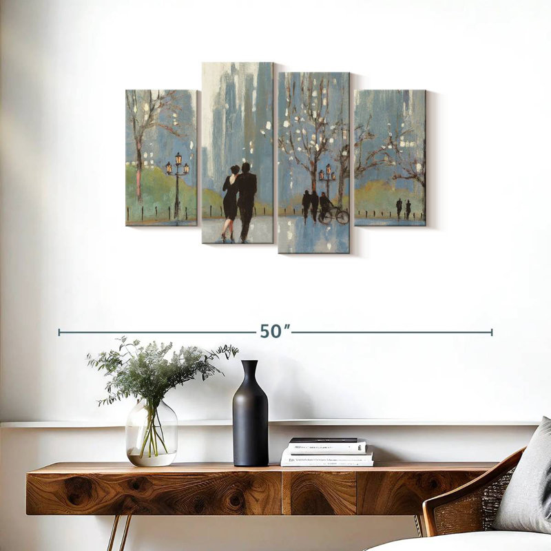 Sireci An Evening Out Blue, 22" H x 36" W