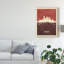 « pittsburgh pennsylvanie horizon red ii », reproduction d’art sur toile tendue-1060923579