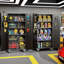 Armoire de rangement pour garage avec portes verrouillables et 4 tablettes réglables-2146224072