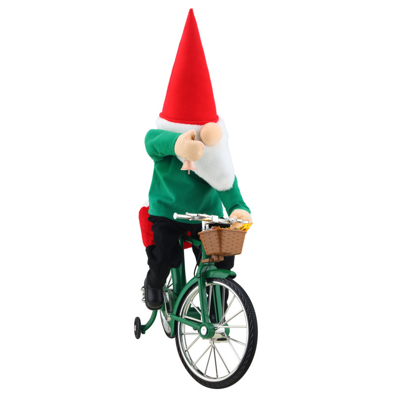 23" Animated Cycling Gnome