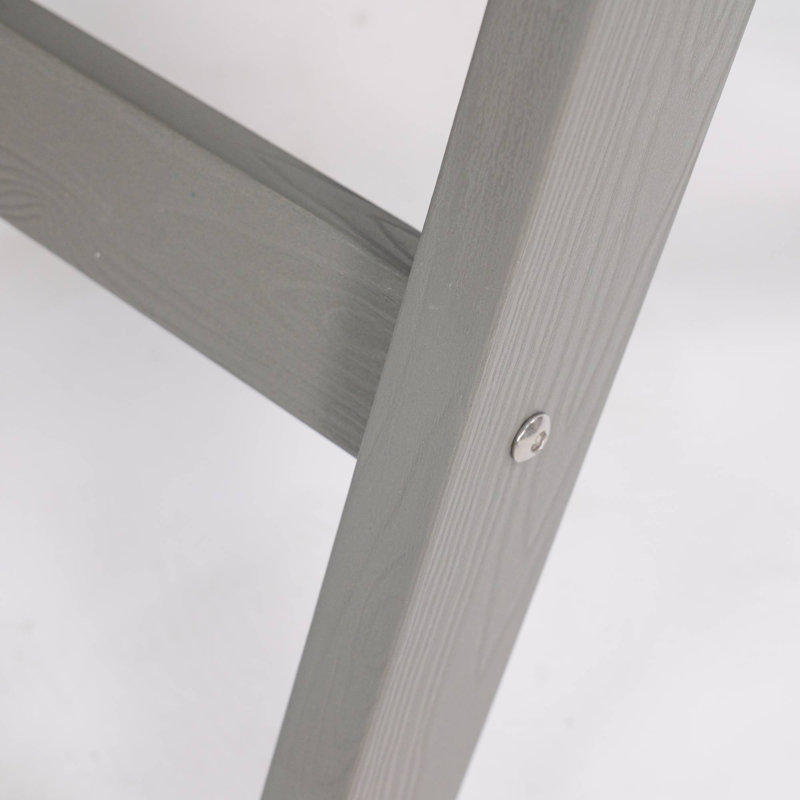 All-Season Light Gray Outdoor Lounge Chair: Sturdy HIPS Material Construction With 304 Stainless Steel Accessories – Weather-Resistant, Durable Design Ideal For Gardens, Patios, Poolside Areas & Year-Round Outdoor Relaxation Spaces