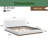 White Fabric Upholstered Bed With Solid Wood Base Frame-621010274