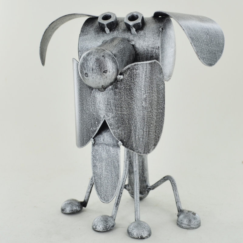 Alice Dog Metal Garden Statue