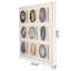 Décoration murale assiette en agate à bords argentés assortis