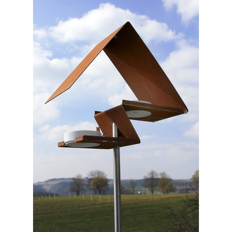 Ernestine Metal Pole Decorative Bird Feeder