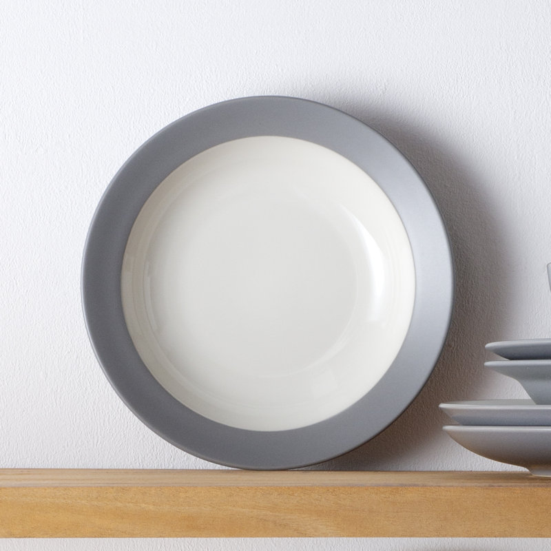 Noritake Colorwave 8.5", 20 oz. Rim Soup Bowls, Slate