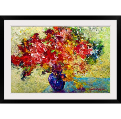 «Lobel Abstract Floral» par Marion Rose, reproduction d'art encadrée