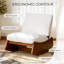 Chaise berçante rembourrée en bois massif-344054402