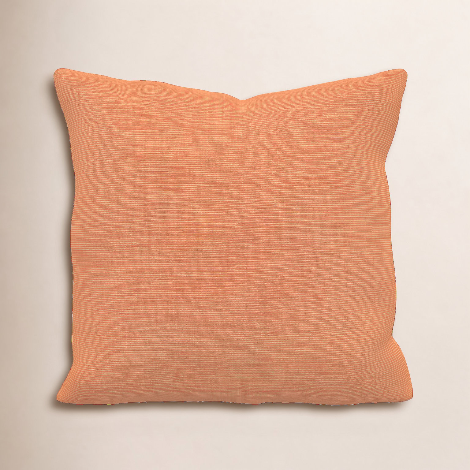 Indoor/Outdoor Throw Pillow, Square 18", Canvas Tangerine Sunbrella® Canvas
