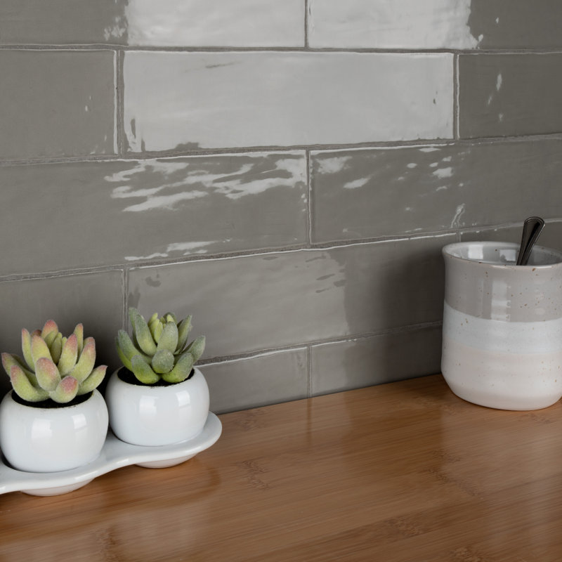 Chester 3" x 12" Ceramic Field Tile in Grey
