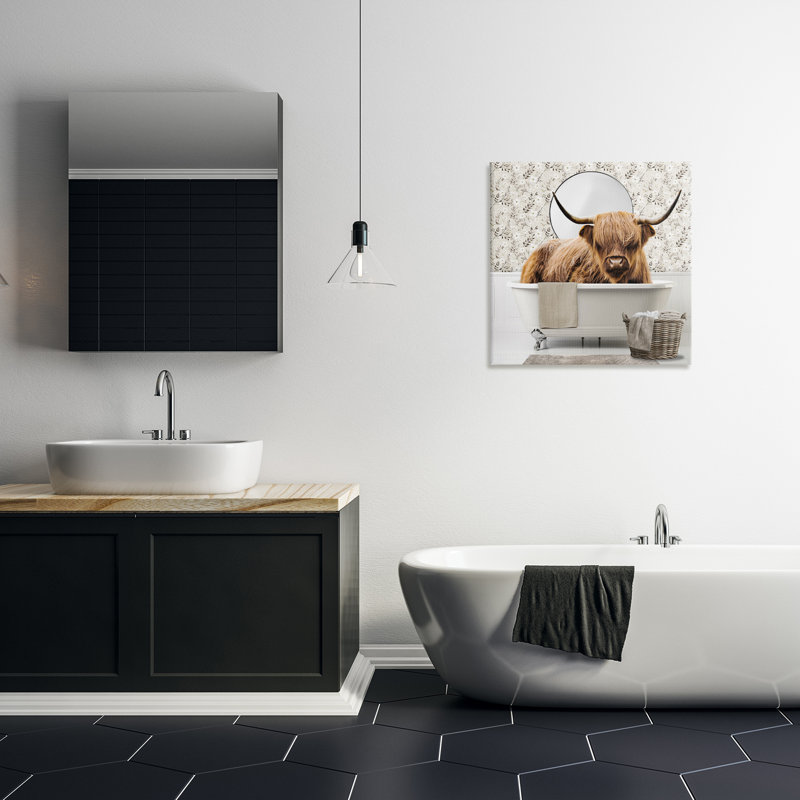 Toile Cottage, temps de bain, par CAD Designs, H 24 po x l 24 po