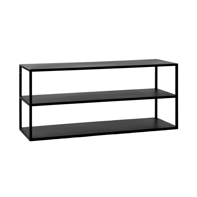 Bergin 90cm W Metal Shelving Unit, Black