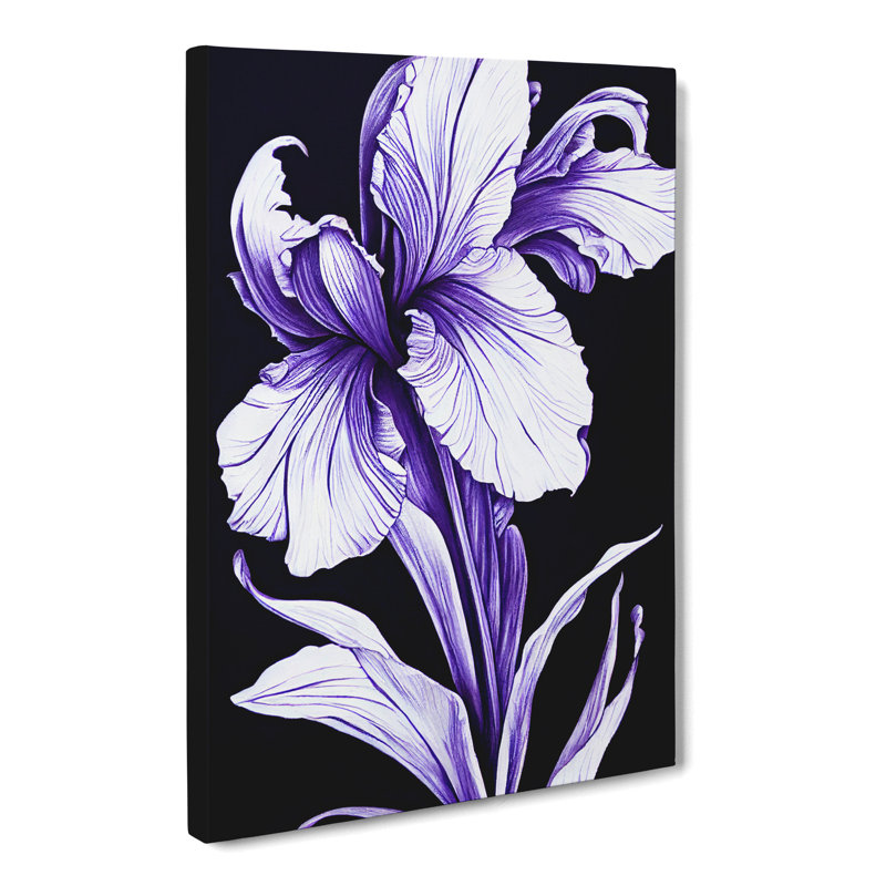 Thiam Iris Flower Gothic - Wrapped Canvas, 76cm H x 50cm W x 3cm D