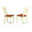 5 Piece Dinette Set for 4 Includes a Rectangle Dining Room Table with Butterfly Leaf and 4 Kitchen Dining Chairs, Buttermilk & Cherry-657527265