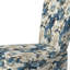 Coastal Breeze Paisley Motif - Chaise d'appoint rembourrée Boho, chaise d'appoint blanche