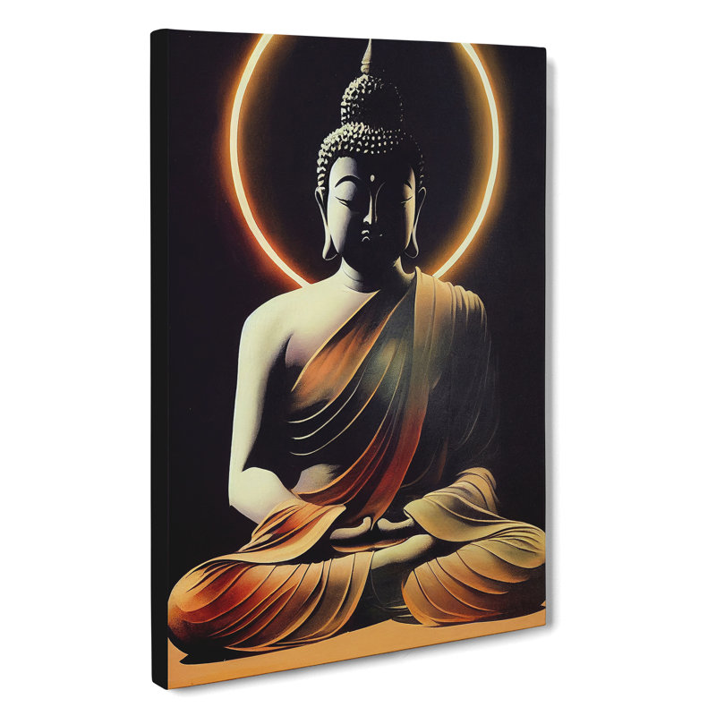 Thrilling Buddha - Wrapped Canvas Painting, 50cm H x 35cm W x 3cm D