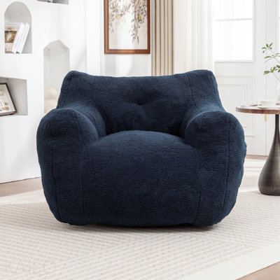 Fauteuil à billes paresseux à accoudoirs rembourrés en mousse haute densité pour les adultes dans le salon