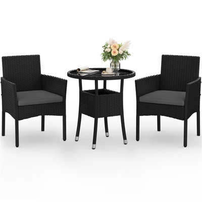 Outdoor Rattan Chairs and Side Table