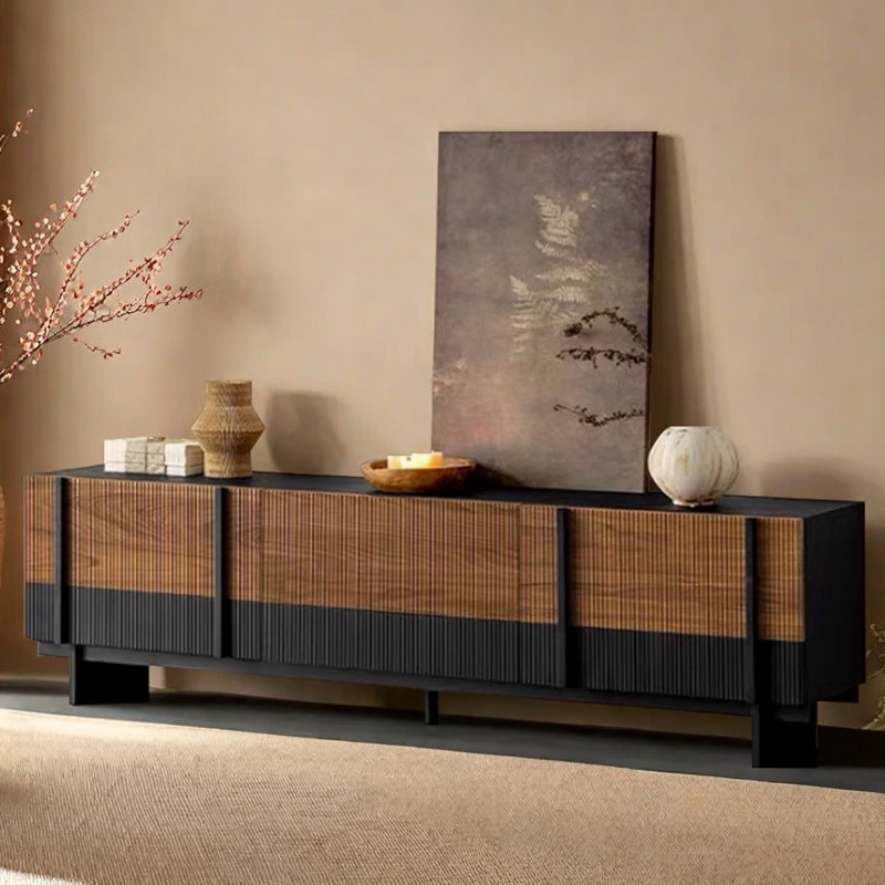 Meuble télé rétro et niche, H 23,62 po x L 86,61 po x l 16,53 po