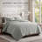 EverGrace 100% Cotton Quilt, Pre-Washed Modern Grid Stitch Lightweight Bedspread Coverlet For All Season, Oversized 3-Piece Quilt Set With 2 Pillow Shams-124563543-124563548
