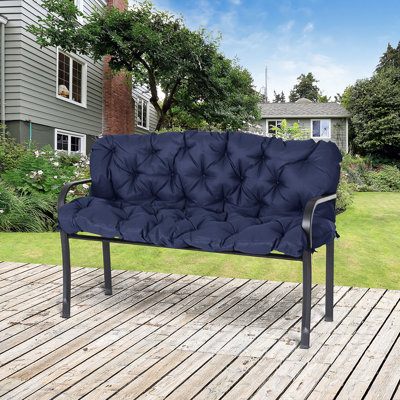 Porch Swing Cushion, Garden Bench Cushion with Backrest, Dark Blue