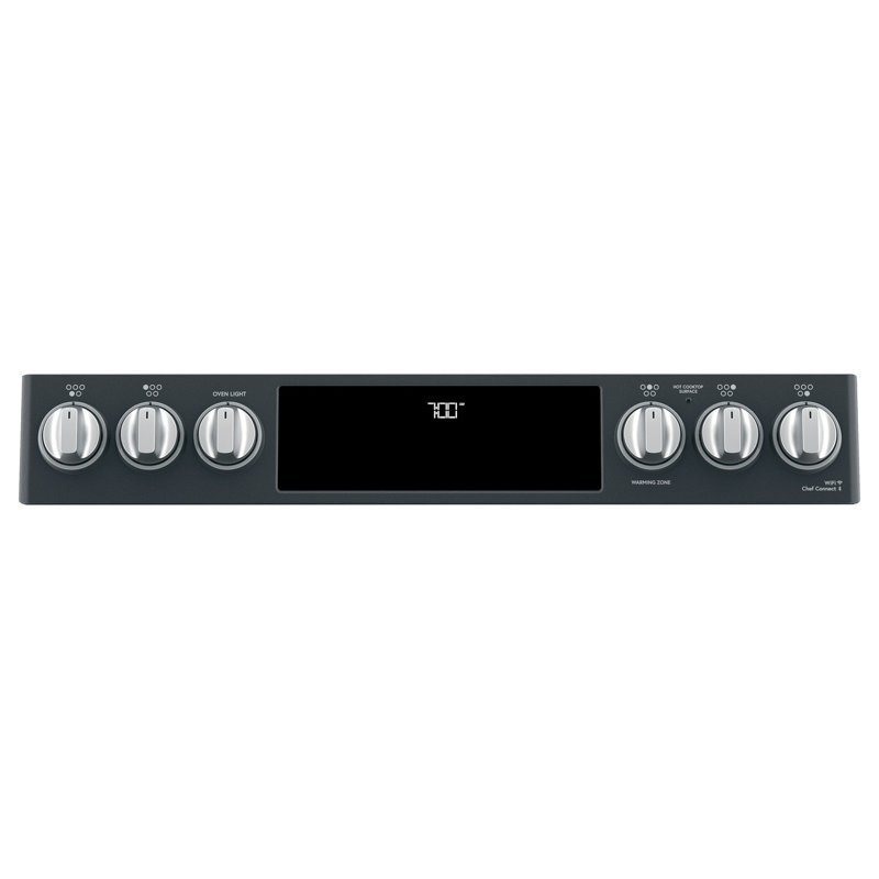 Café 30" 5.7 cu. ft. Smart Slide-in Electric Range with Convection Oven and Radiant Cooktop, Matte Black