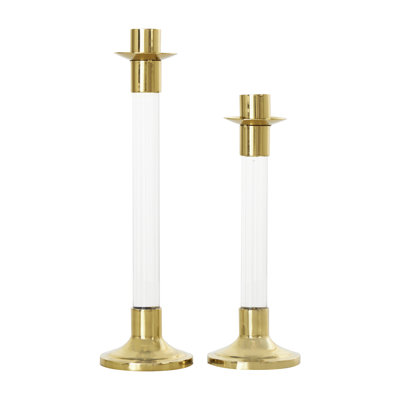 10.95 " Aluminum Candlestick Set of 2