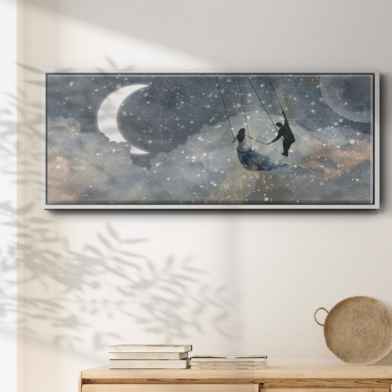 «Celestial Love Collection D», reproduction encadrée sur toile, Blanc, H 24 po x l 60 po x P 1,5 po