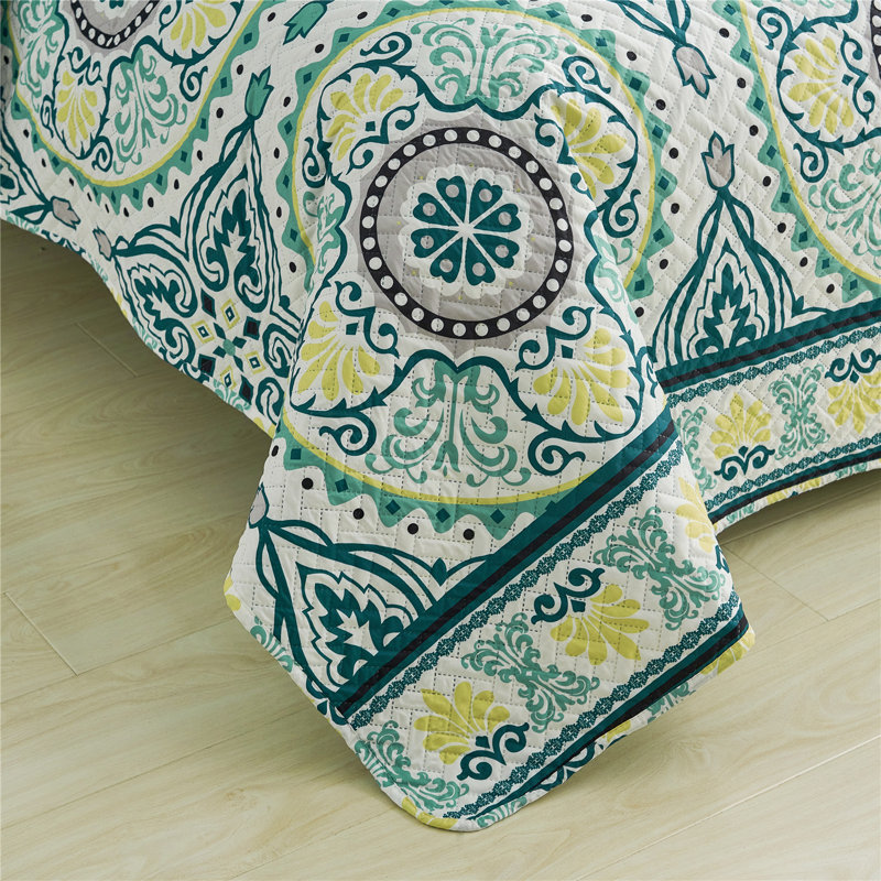 Quilt, King Quilt +2 Standard Shams, Floral 1