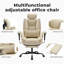 Chaise de bureau ergonomique en similicuir de 200 kg avec support lombaire et dossier haut, chaise de bureau ergonomique avec appui-tête relevable