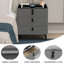 Modern 3 - Drawer Nightstand With Wireless Charging, Bluetooth Speaker, Led Night Light & Fingerprint Lock (pre-assembled)