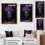 Fleurs mauves en bois tonneau de vin - art mural vin-1319044445-1319044446